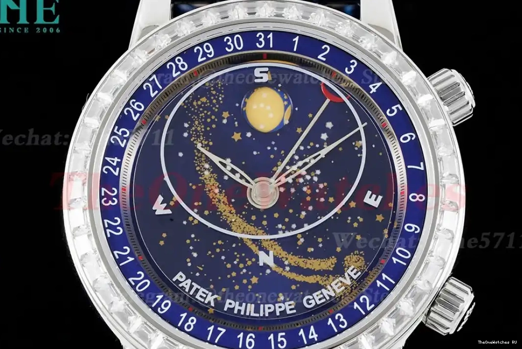 Moon Dial A240 Celestial TWF Date Blue LE Diam Sky SS 0520